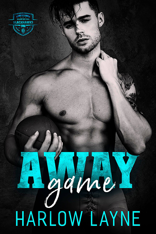 Away Game by Harlow Layne, Harlow Layne author, Eric Guilmette model