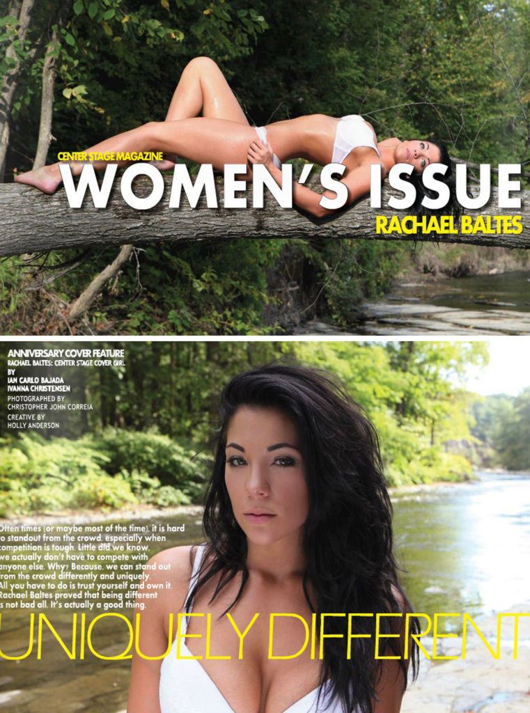 Center Stage Magazine, Rachael Baltes, CJC Photography, Magazine Cover, Women's Fitness