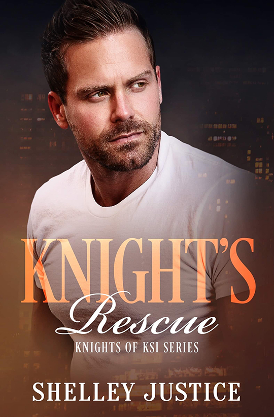 Knights Rescue by Shelley Justice, Shelley Justice author, Burton Hughes model, CJC Photography book cover photographer