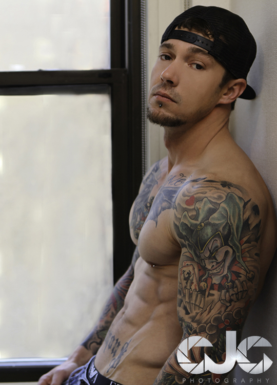 CJC Photography, Boston, book cover photographer, fitness model, Lance Jones, tattoo model