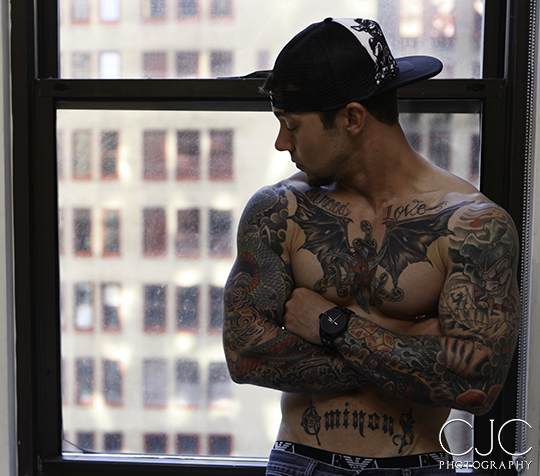 CJC Photography, Boston, book cover photographer, Lance Jones, tattoo model