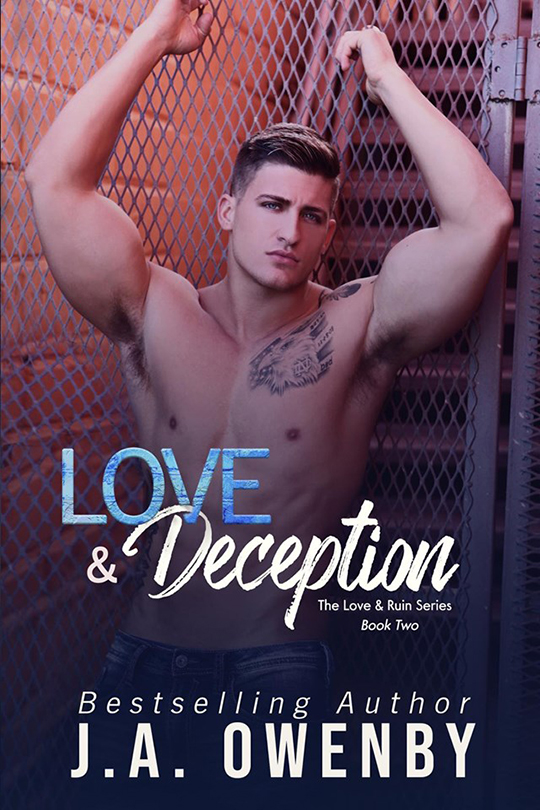 Love & Deception by J.A. Owenby, J.A. Owenby romance author, Quinn Biddle model