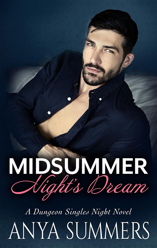 MidSummer Nights Dream by Anya Summers, Anya Summers romance author, Dominic Calvani model, CJC Photography book cover photographer