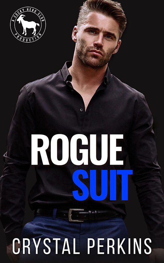 Rogue Suit by Crystal Perkins, Crystal Perkins romance author, Ashley Gibson model