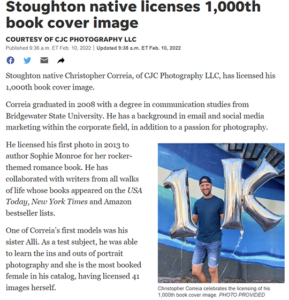 Stoughton Native Licenses 1,000th Book Cover Image, CJC Photography book cover photographer