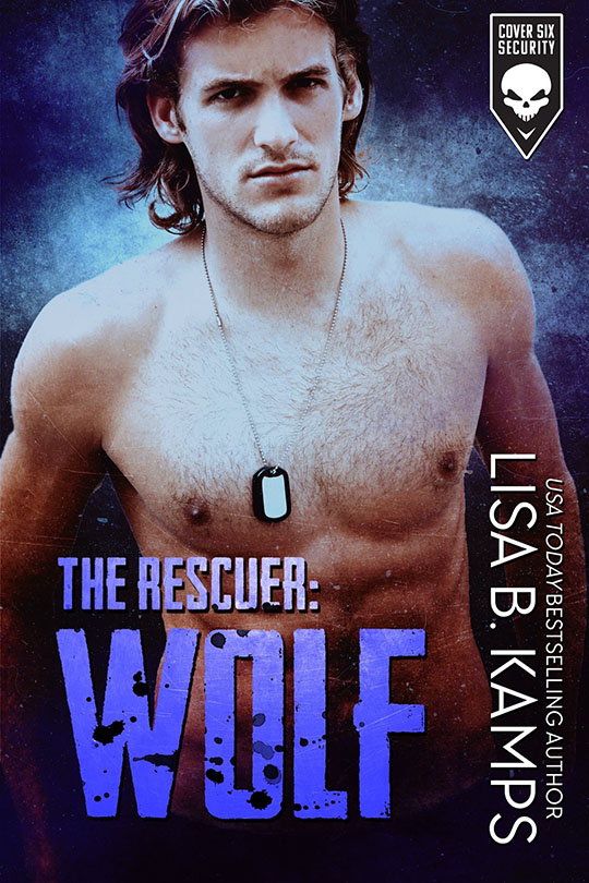 The Rescuer: Wolf by Lisa B. Kamps, Lisa B. Kamps romance author, Mason Kreidt model, CJC Photography book cover photographer 