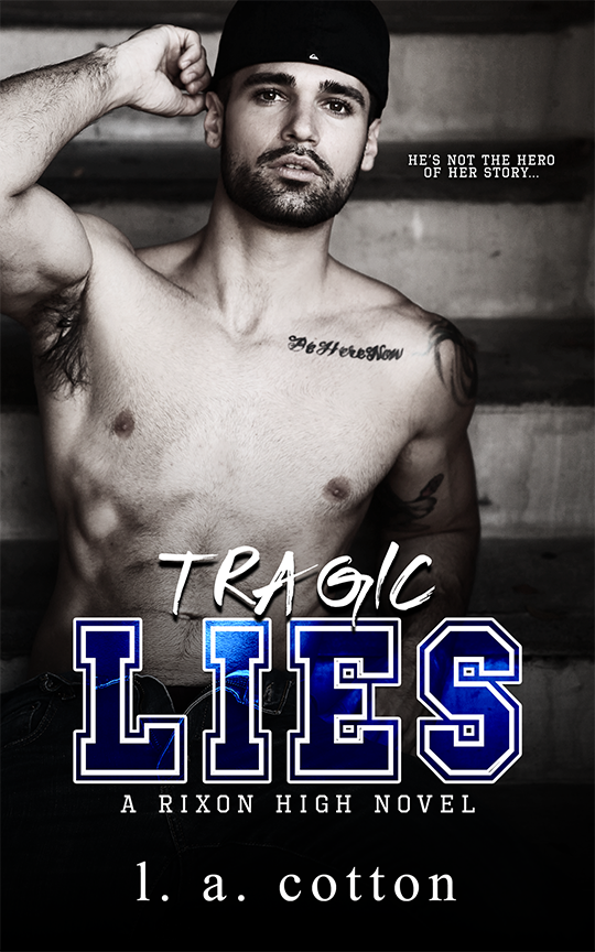 Tragic Lies by L.A. Cotton, L.A. Cotton author, Jered Youngblood model, CJC Photography book cover photographer